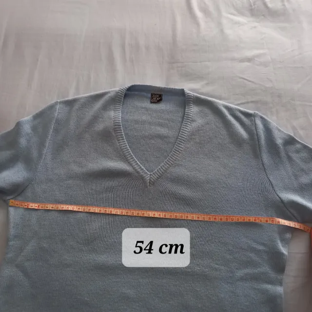 Maglia uomo BON JEANS V-neck celeste