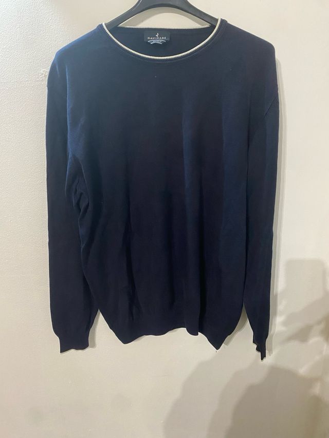 Maglione Navigare Uomo Blu Cotone Taglia XL