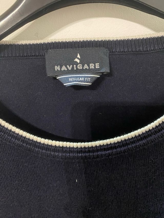 Maglione Navigare Uomo Blu Cotone Taglia XL