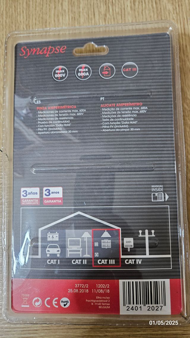 Pinza Amperimétrica Synapse