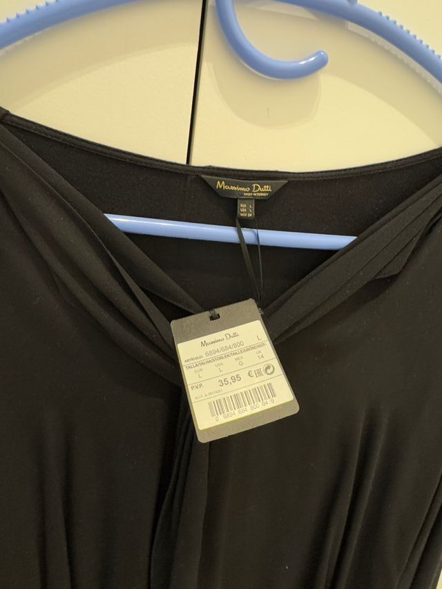 Blusa Massimo Dutti Negra Talla