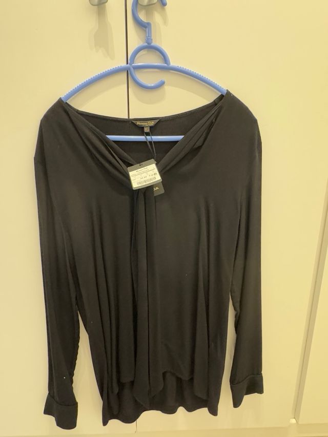 Blusa Massimo Dutti Negra Talla