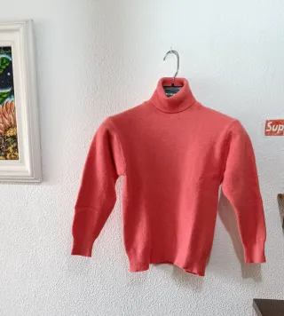 Jersey Zara cuello alto rosa salmón Talla S-XS