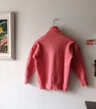 Jersey Zara cuello alto rosa salmón Talla S-XS