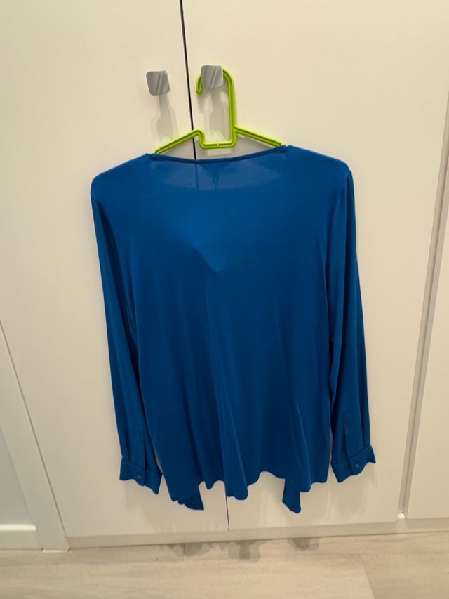 Blusa Massimo Dutti azul mujer talla L