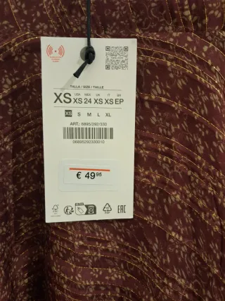 Falda Zara Marrón con Detalles Dorados