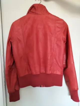 Chaqueta de piel Bershka