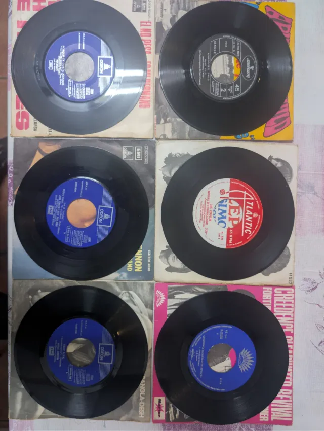 Lote vinilos 60s-70s Beatles Lennon Harrison CCR