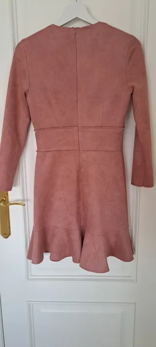 Vestido rosa palo manga larga