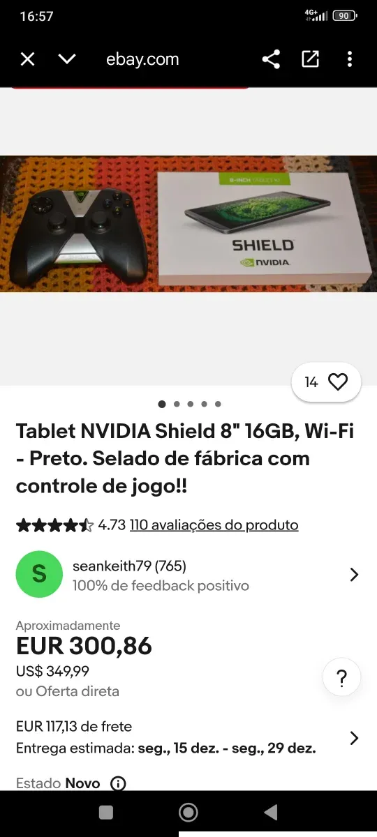 Tablet Nvidia Shield k1 Preto .