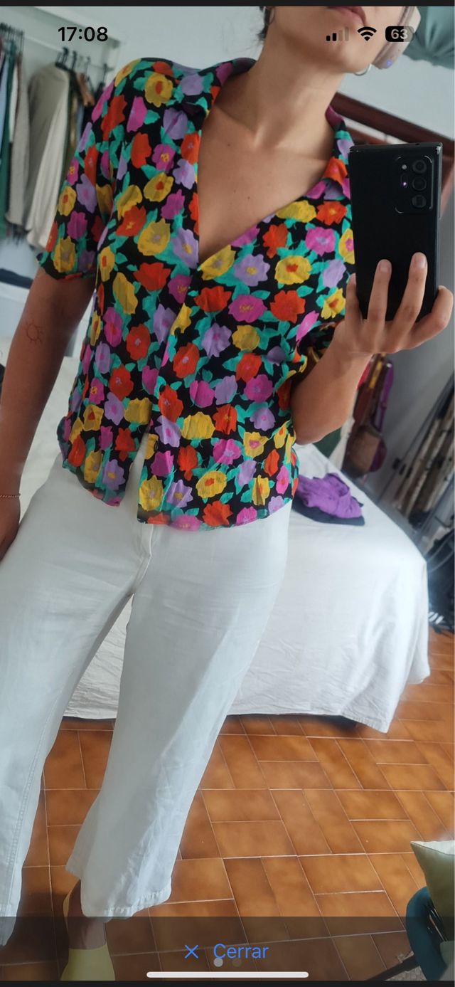 Camisa estampada flores