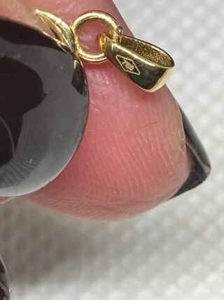 Ciondolo corno oro con zirconi