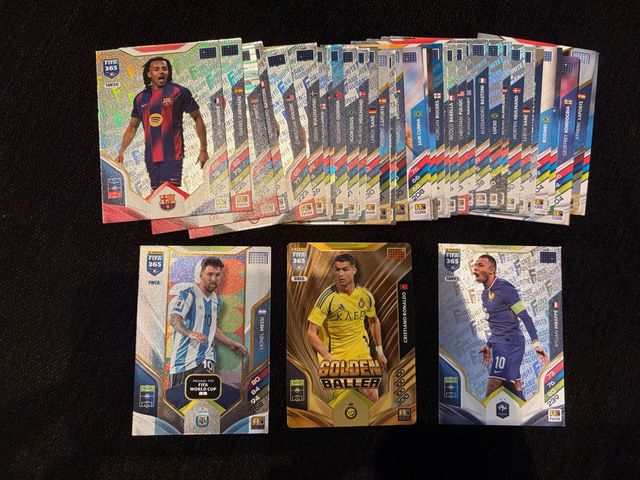 Lote cromos FIFA 365 Messi, Mbappe y Cristiano