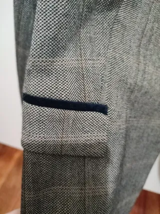 Blazer cuadros Zara gris