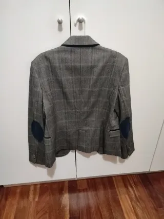 Blazer cuadros Zara gris