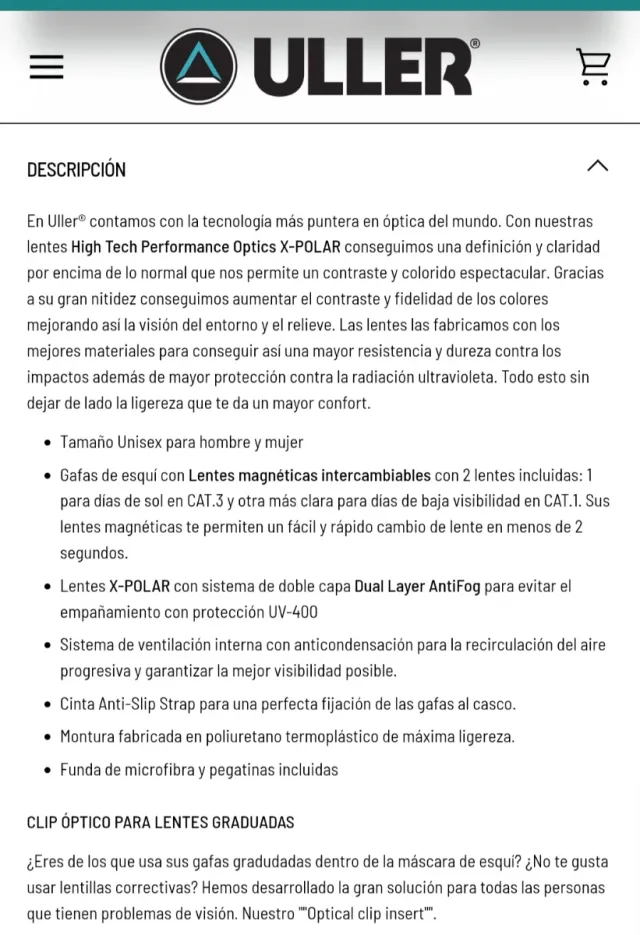 GAFAS ESQUI ULLER EDICION LIMITADA