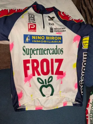 Maillot Ciclismo Equipo Froiz.Talla S. Vintage.