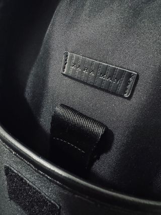 Mochila semicuero de Zara