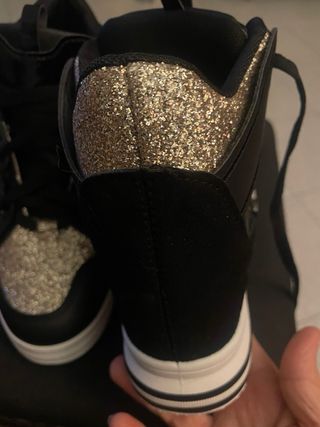 Sneakers Nere e Oro Glitter