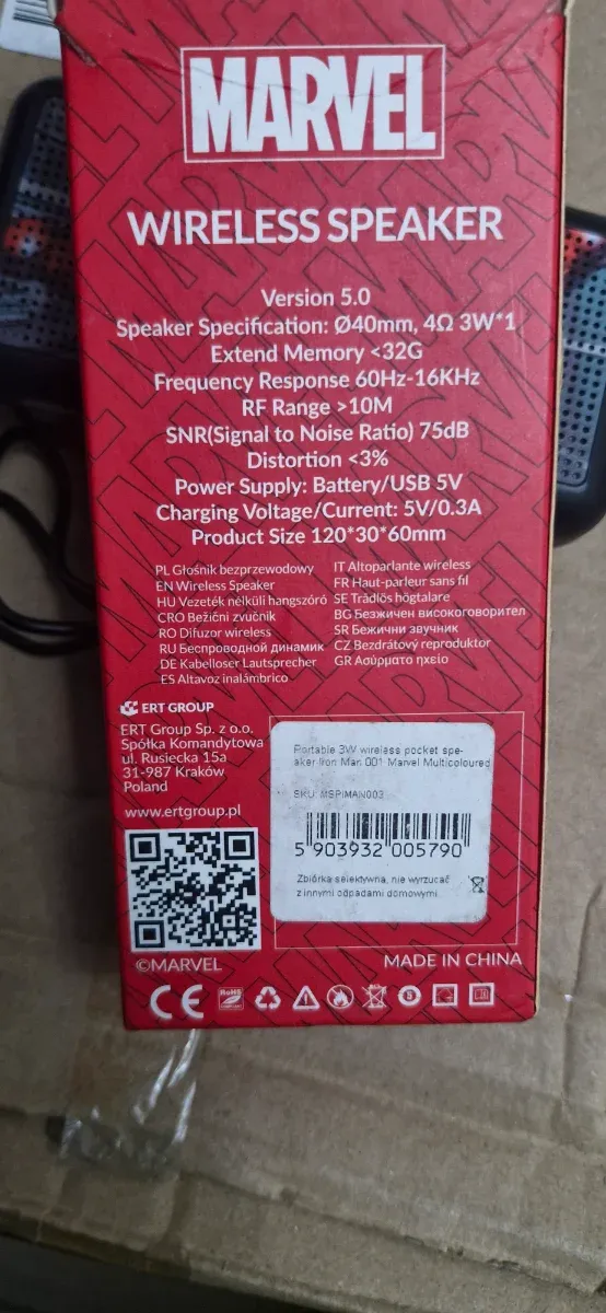 Altavoz Bluetooth Marvel Iron Man