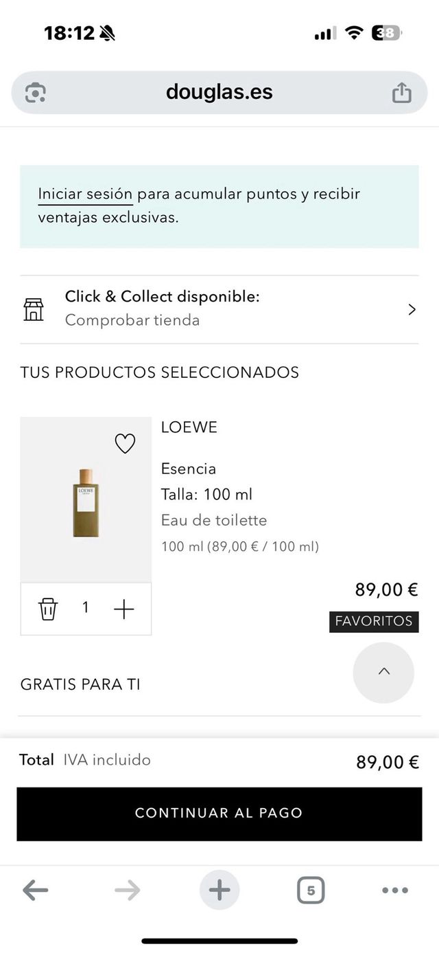 Perfume Loewe Esencia Eau de Toilette 100ml