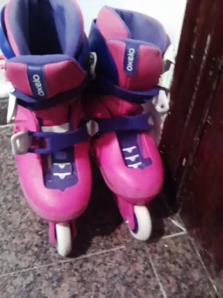 Patines en línea rosas 8-9 años