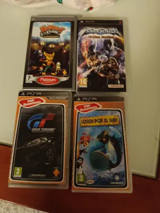Juegos psp desde 10€ cada juego los 4 rebajados a