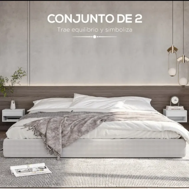 Mesitas flotantes de madera