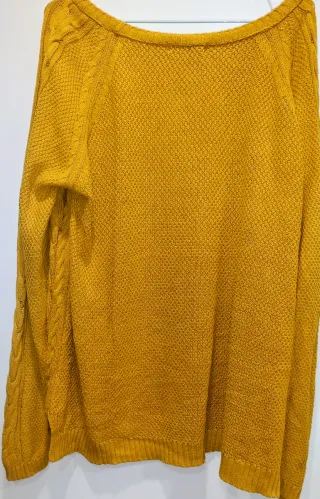 Jersey Stradivarius mostaza trenzado