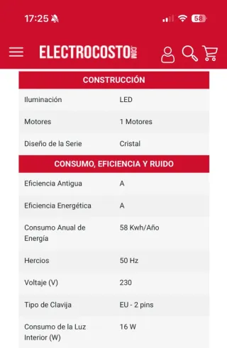 Campana extractora Cata negra