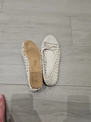 Bailarinas Zara niña blancas talla 35