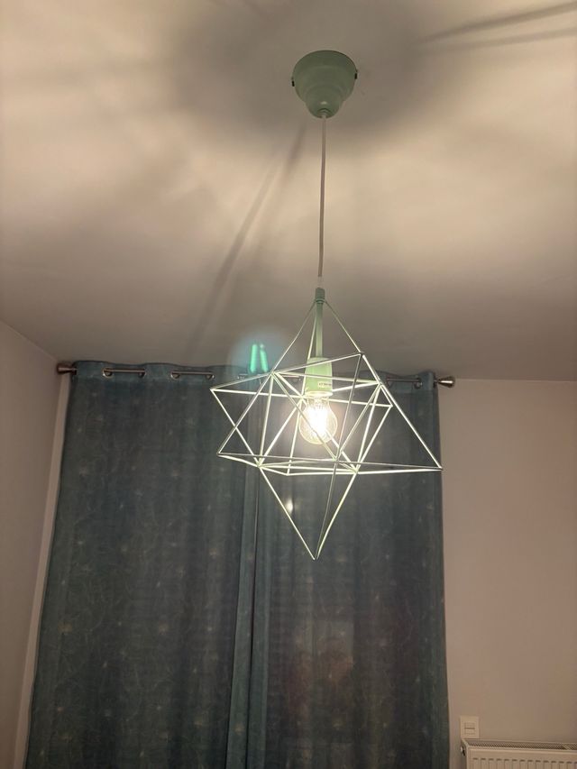 Lámpara colgante geométrica verde