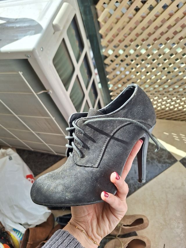 Botín ante tacón alto cordones