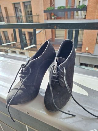 Botín ante tacón alto cordones