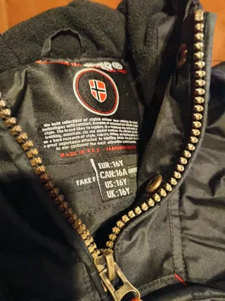 Abrigo Geographical Norway Negro