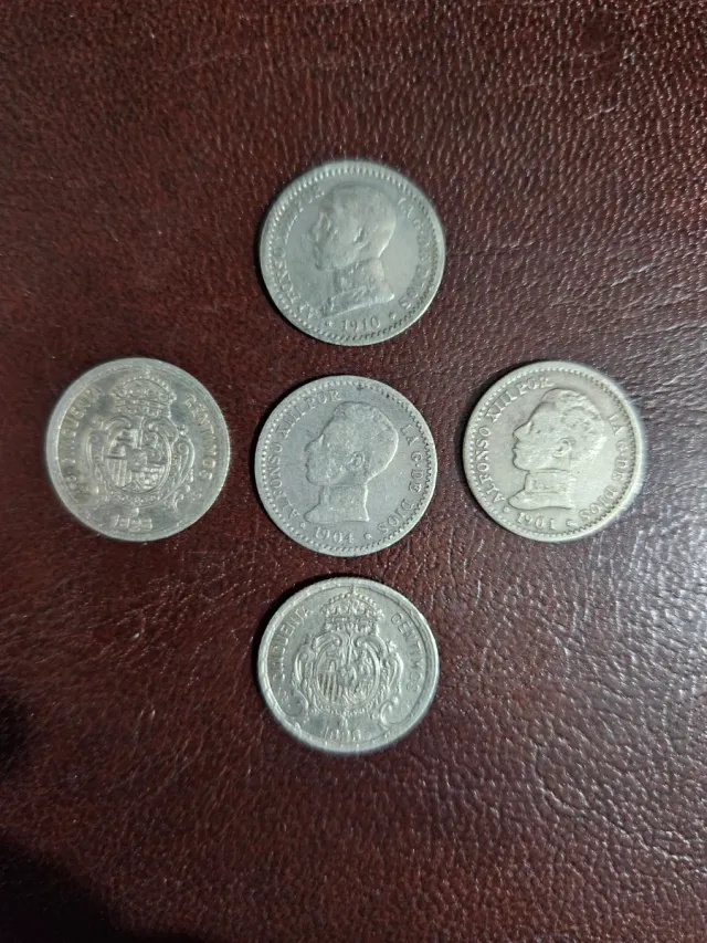 Lote 5 Monete Antiche in Argento