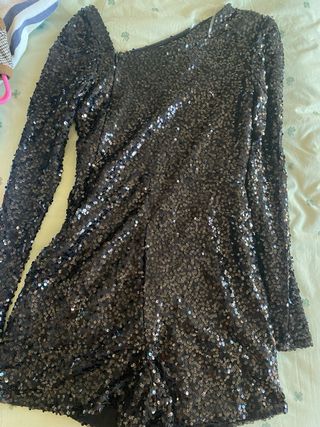 Mono mujer fiesta negro talla M