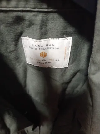 Camisa vaquera Zara verde talla M