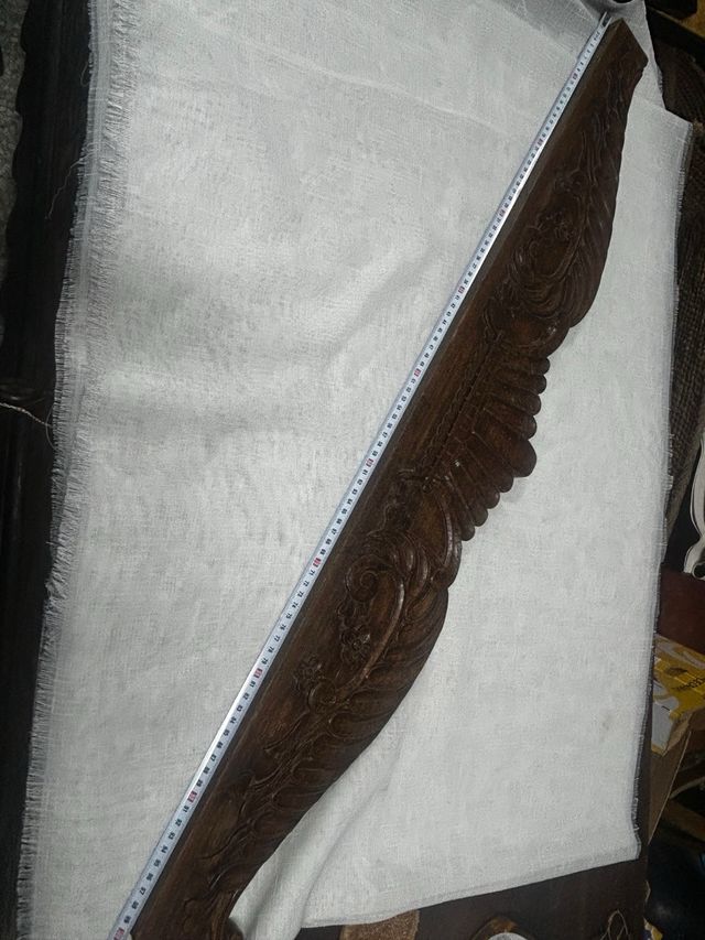 Coperchio/Finitura in Legno Intagliato Antico