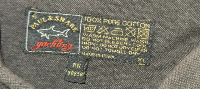 Paul Shark Camisa Algodón Denim Gris