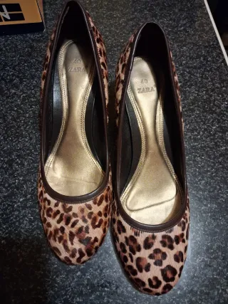 Zapatos Zara Animal Print Talla 40