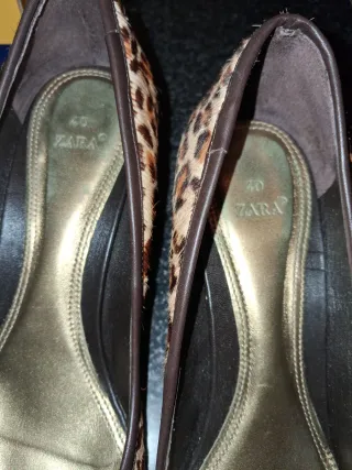 Zapatos Zara Animal Print Talla 40