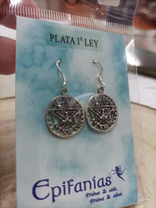 Pendientes Tetragrámaton Plata 925. Protección.