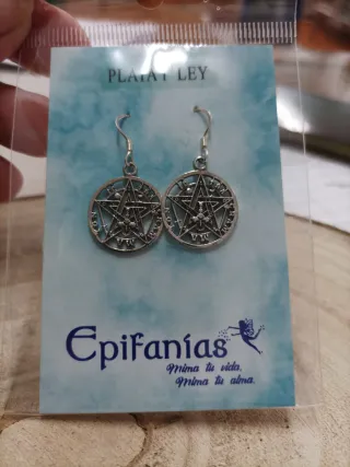 Pendientes Tetragrámaton Plata 925. Protección.