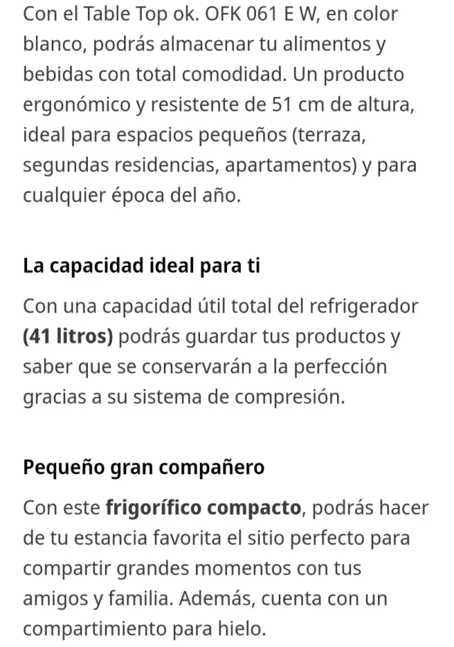 Nevera pequeña con congelador