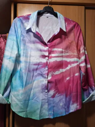 Blusa Shein Tie-Dye Multicolor
