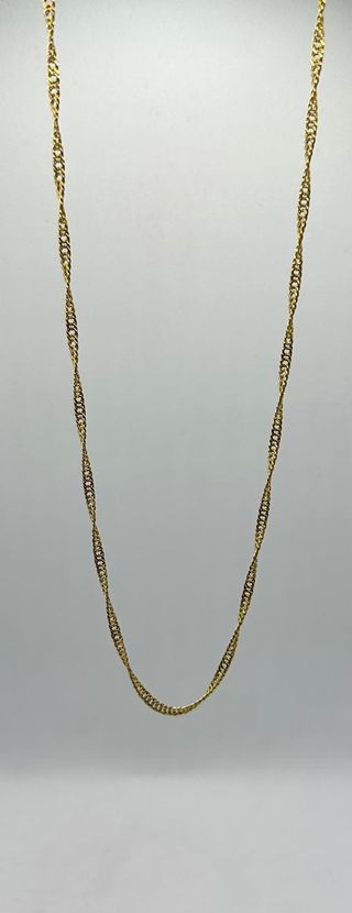 Cadena Singapour de oro de 18k, 6.22 g, 55 cm.