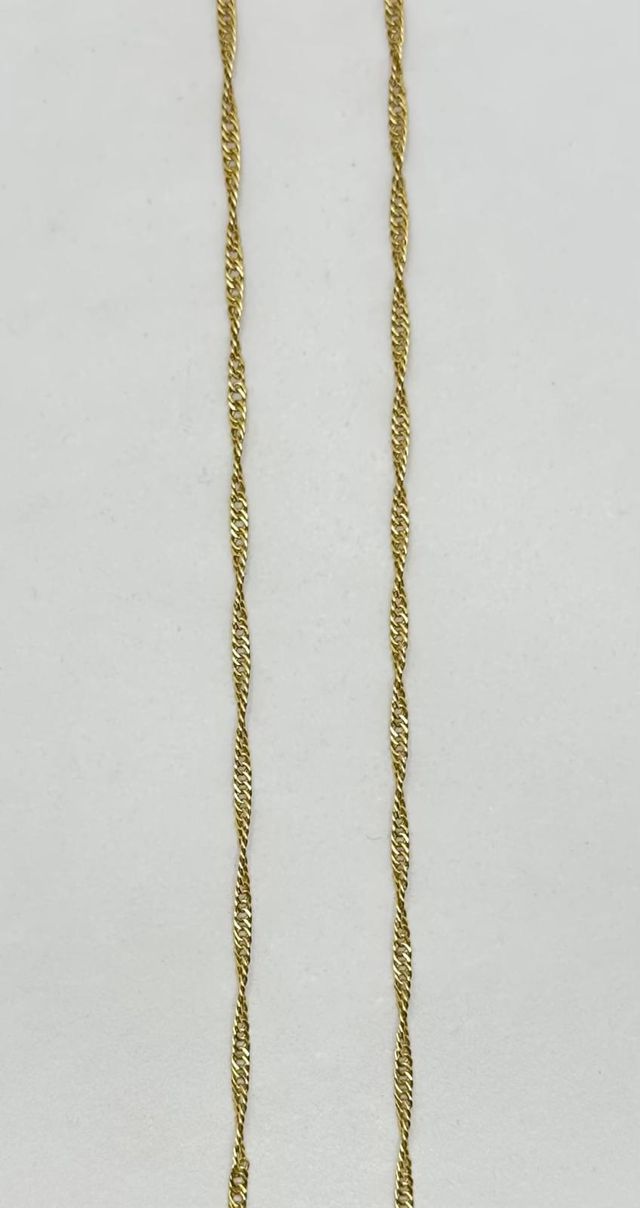 Cadena Singapour de oro de 18k, 6.22 g, 55 cm.