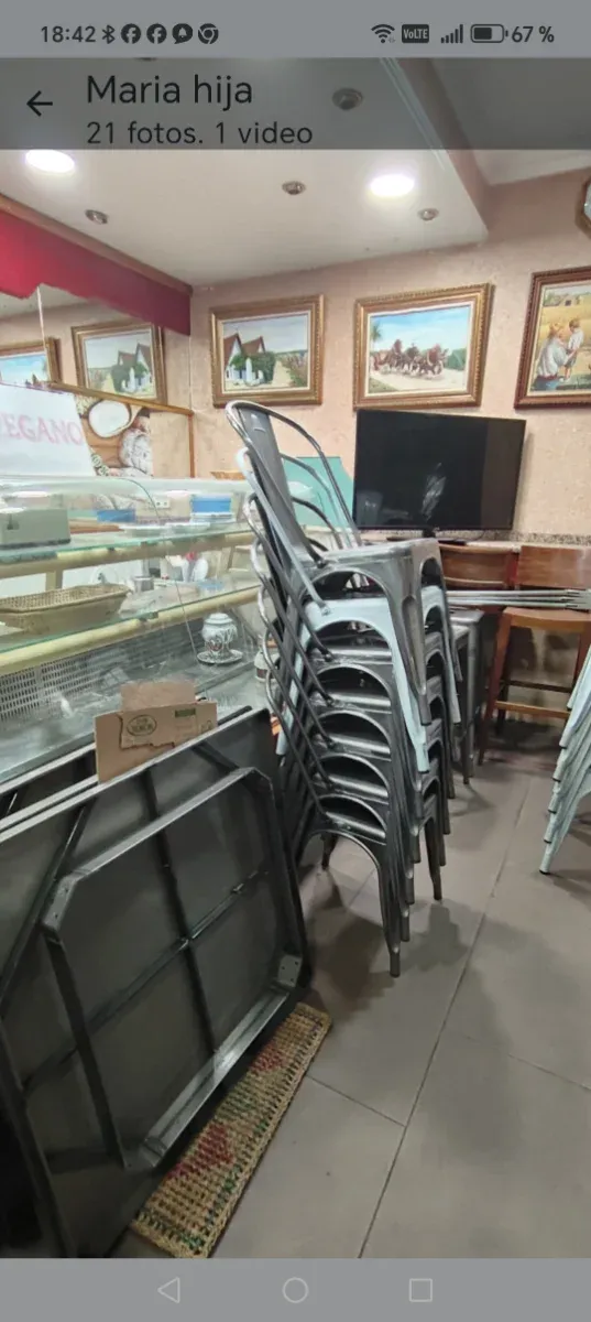 Sillas, mesas y taburetes metálicos