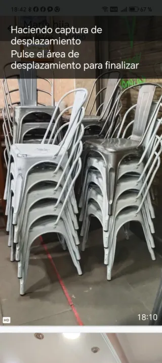 Sillas, mesas y taburetes metálicos